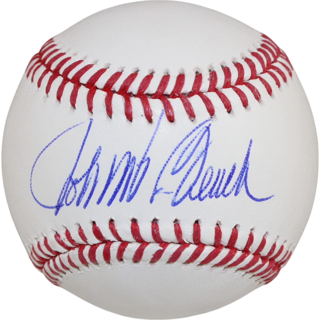 Johnny Bench Autographed/Signed Cincinnati Reds OML Baseball Fanatics 50816