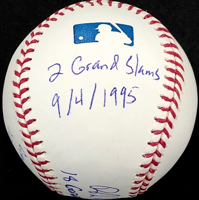 Robin Ventura signed Grand Slam inscription Baseball BAS COA Beckett + Pic Proof