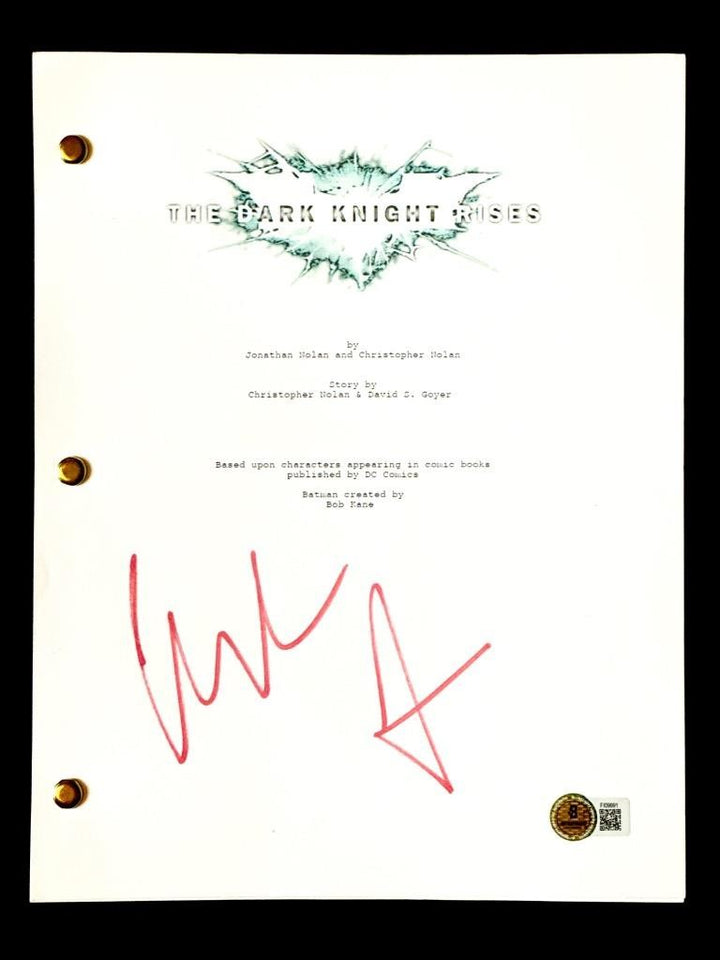 Christian Bale signed Batman Dark Knight Rises script autograph (B) Beckett BAS