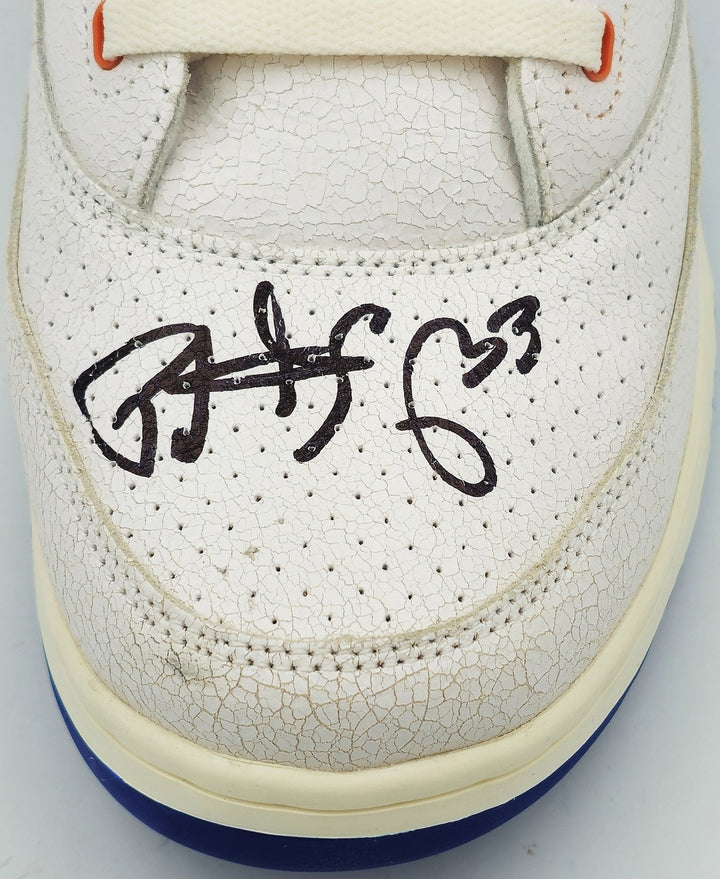Patrick Ewing Auto White Athletics 33 HI Vintage Shoe Knicks Size 13 W/ Box BAS