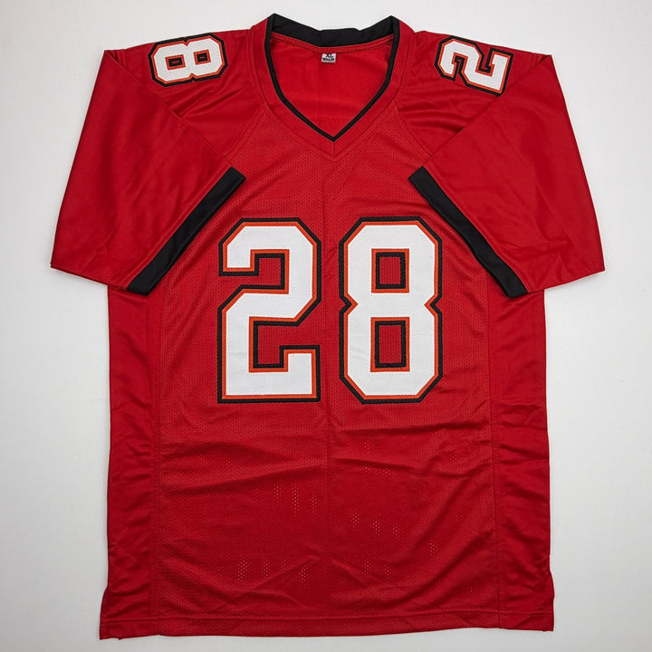 Autographed/Signed Leonard Fournette Tampa Bay Red Football Jersey Beckett COA