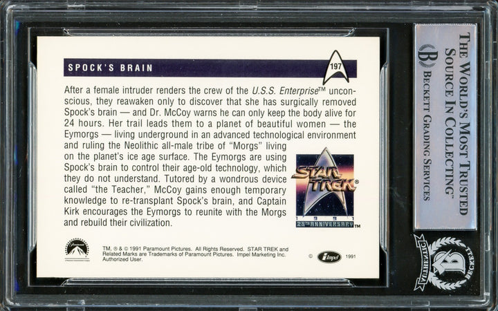 William Shatner Signed 1991 Impel 25th Anniversary Card 197 Star Trek Beckett