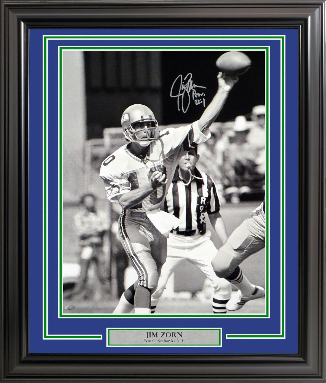 Jim Zorn Signed Framed 16x20 Photo Seattle Seahawks MCS Holo