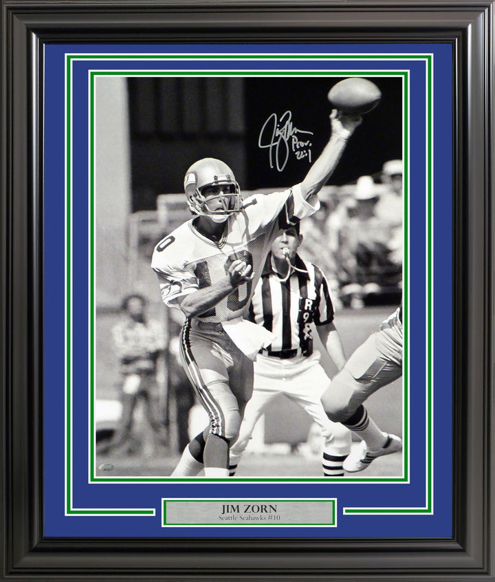 Jim Zorn Signed Framed 16x20 Photo Seattle Seahawks MCS Holo