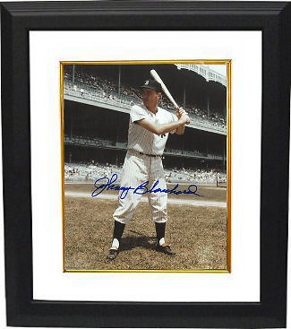 Johnny Blanchard signed New York Yankees 8x10 Photo Custom Framed (deceased)