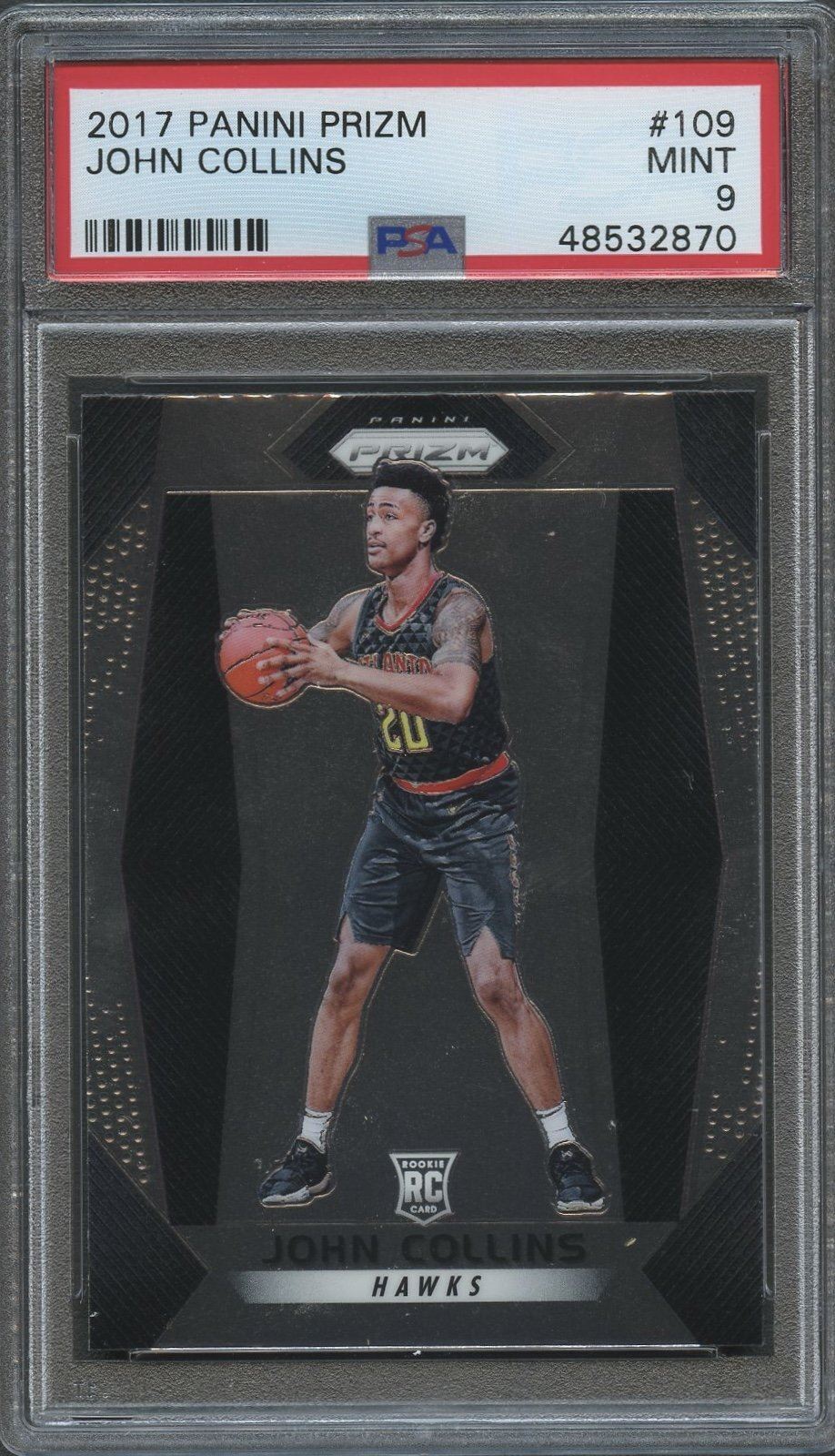 2017 Panini Prizm #109 John Collins Prizm PSA 9 Mint RC