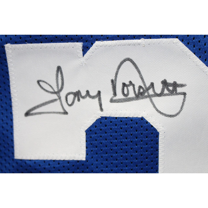 Tony Dorsett Autographed Pro Style Sz XL Blue Jersey Beckett Witness 56399