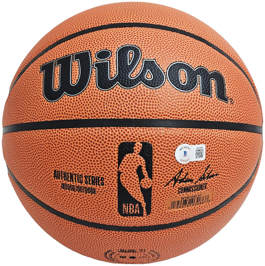 Patrick Ewing Signed Authentic Indoor/Outdoor Basketball Knicks Beckett Witness