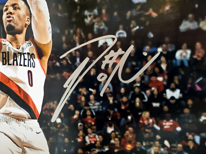 Damian Lillard Signed Framed 16x20 Photo Portland Trail Blazers Beckett BAS