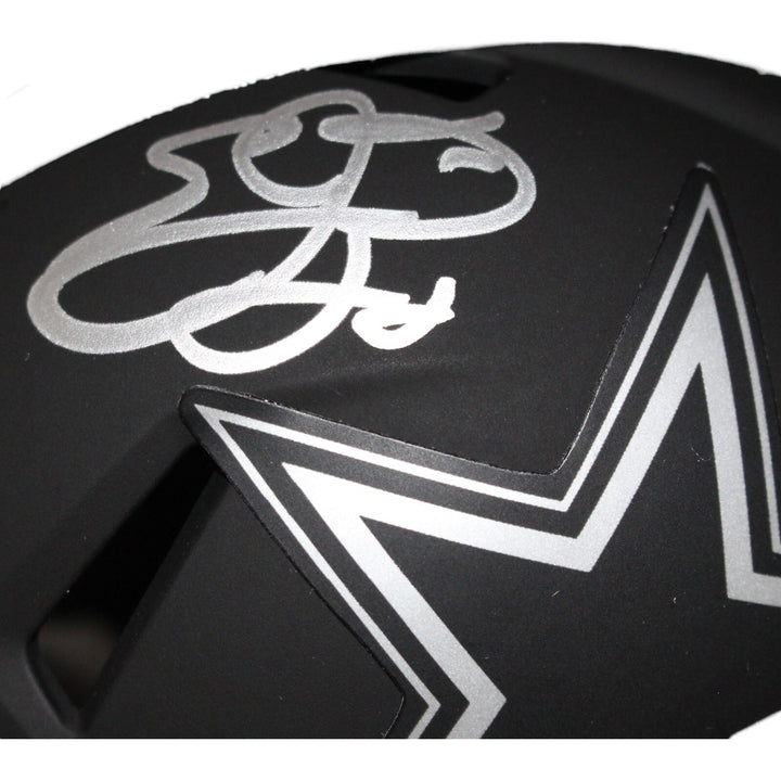 Emmitt Smith Signed Dallas Cowboys Eclipse Mini Helmet Beckett 39812