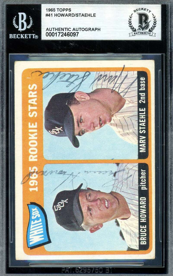 Bruce Howard Marv Staehle Beckett BAS Signed 1965 Topps Rookie Stars Autograph