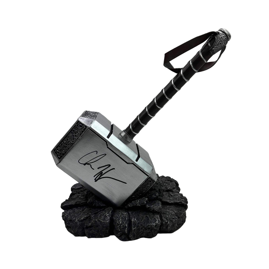 Autographed/Signed Chris Hemsworth Thor Mjolnir 17" Hammer Replica Beckett COA