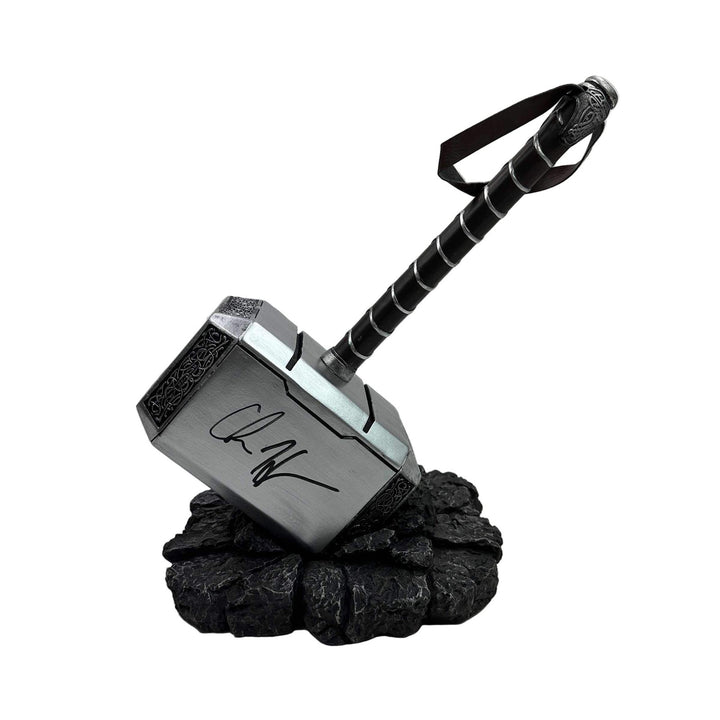 Autographed/Signed Chris Hemsworth Thor Mjolnir 17" Hammer Replica Beckett COA