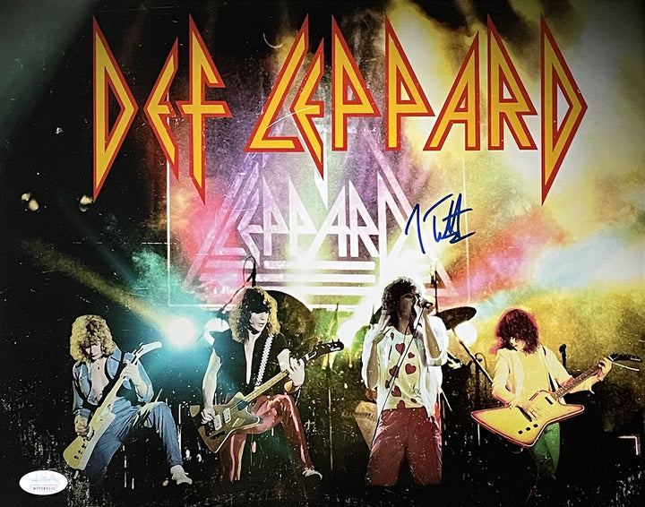 Joe Elliott Signed 11x14 Def Leppard Live Performance Photo JSA ITP
