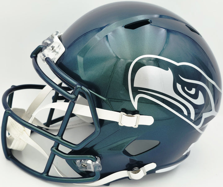 Rashid Shaheed Signed Seahawks Rivalries Full Size Speed Replica Helmet MCS Holo