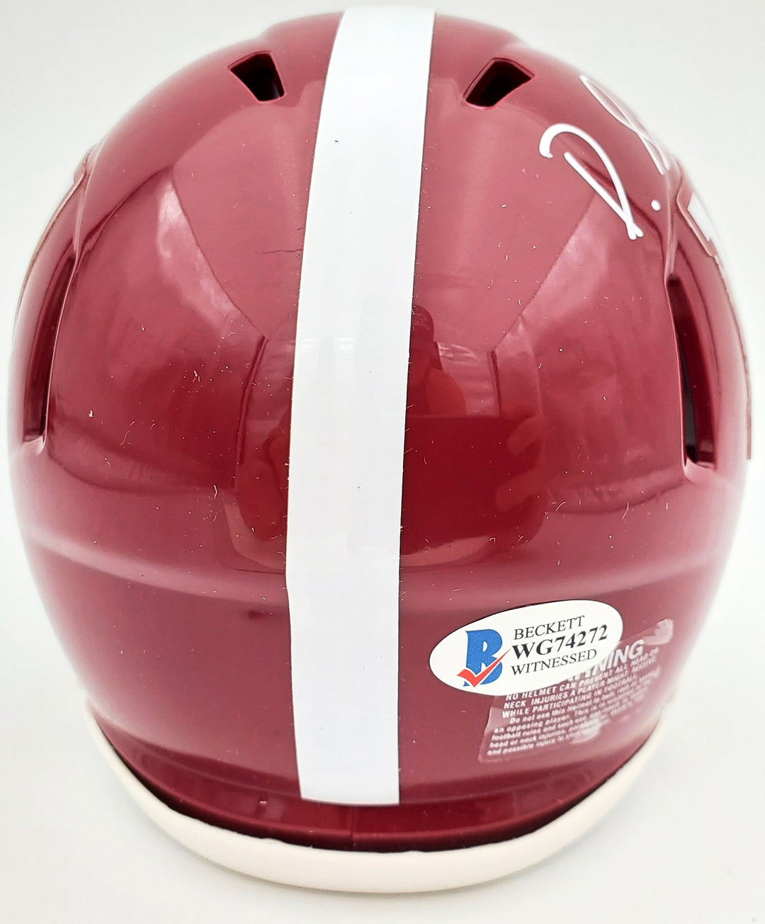 Devonta Smith Signed Alabama Crimson Tide Speed Mini Helmet Beckett BAS