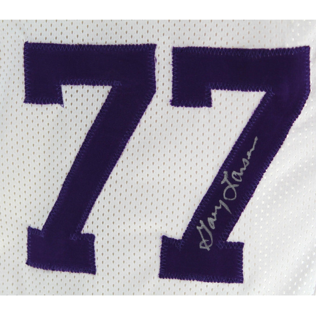 Purple People Eaters Autographed Minnesota Vikings White Jersey BAS COA Signed