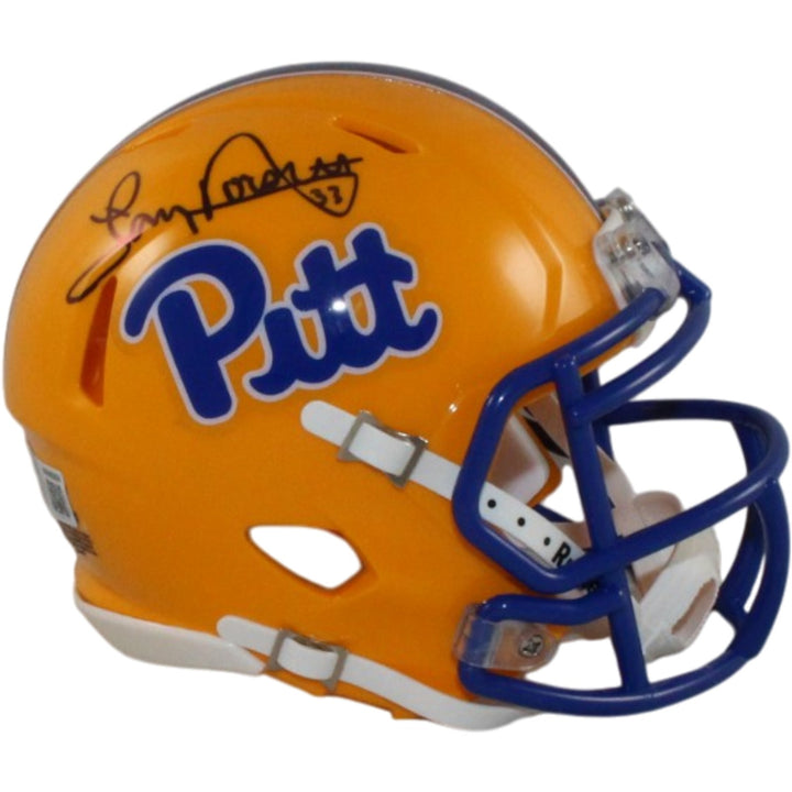 Tony Dorsett Autographed Pittsburgh Panthers Gold Mini Helmet Beckett 56475