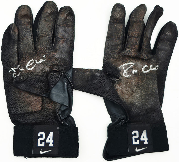 Robinson Cano Signed Black Nike Diamond Elite Game Used Batting Gloves Yankees