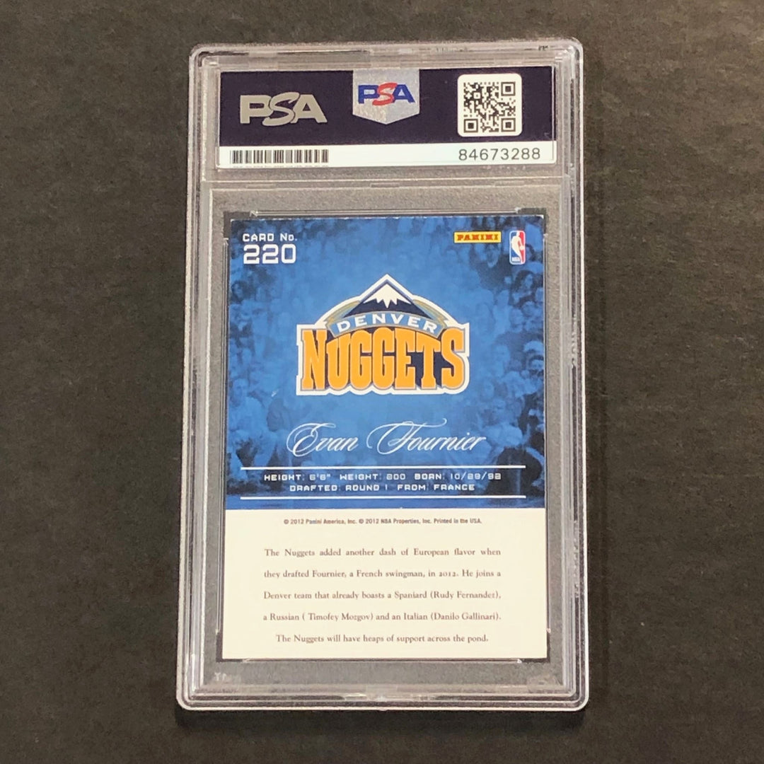 2012-13 Panini Prestige #220 Evan Fournier Signed Card AUTO PSA Slabbed RC Nugge