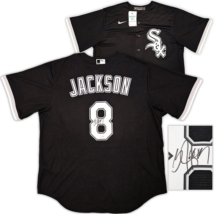 Chicago White Sox Bo Jackson Signed Black Nike Jersey Size XL Beckett Wit