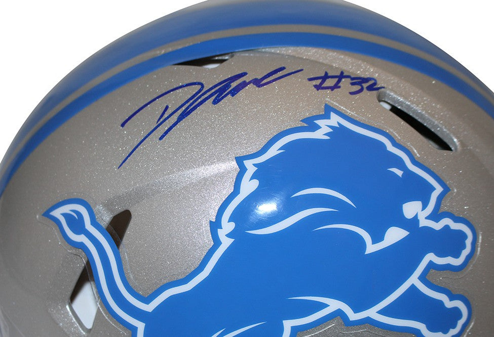 D'Andre Swift Autographed/Signed Detroit Lions Authentic Helmet Fanatics 38553