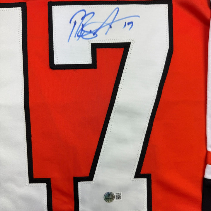 Autographed/Signed Rod Brind'Amour Philadelphia Orange Hockey Jersey Beckett COA