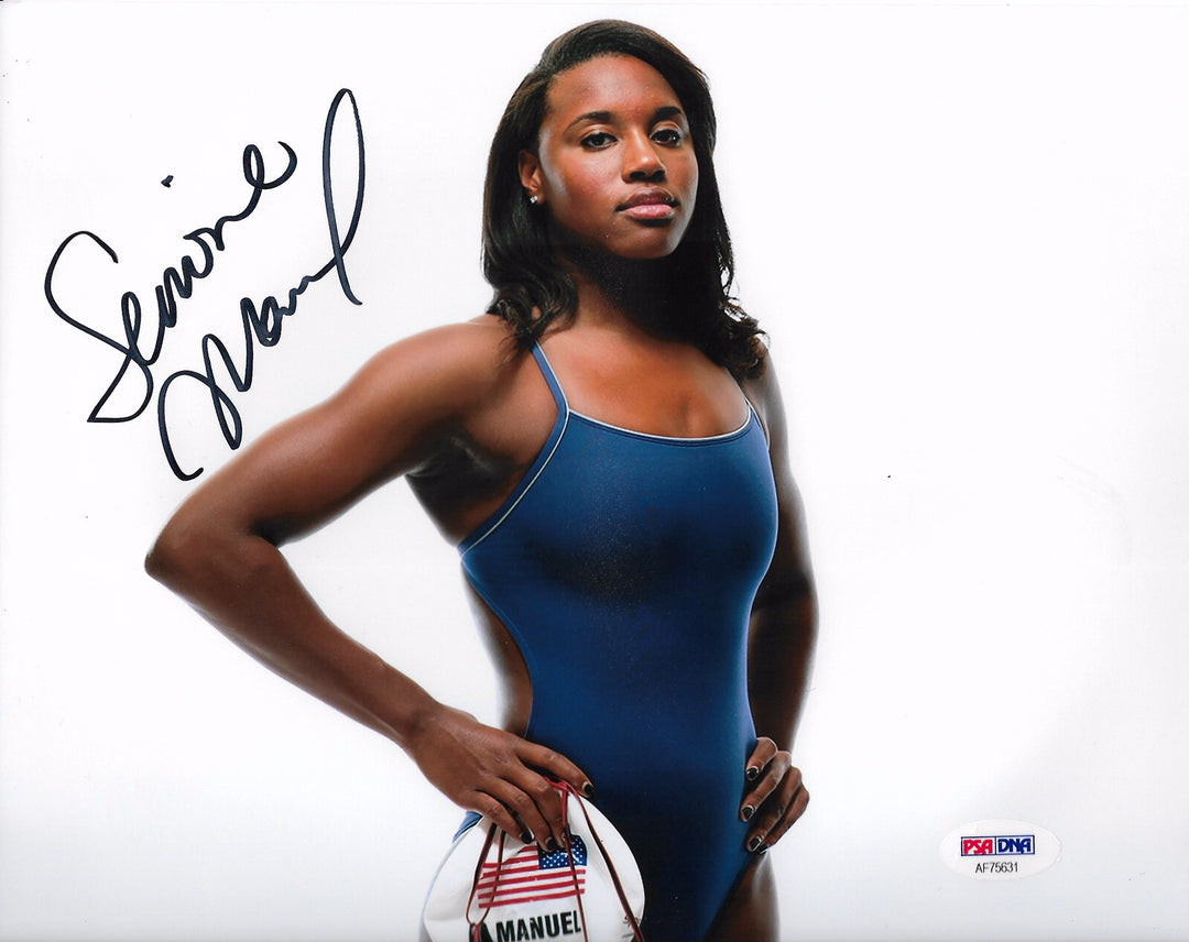 SIMONE MANUEL SIGNED AUTOGRAPHED 8X10 PHOTO USA SWIMMING OLYMPICS PSA/DNA C