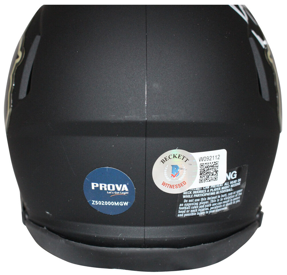 Kordell Stewart Signed Colorado Buffaloes Black Mini Helmet Beckett 40611