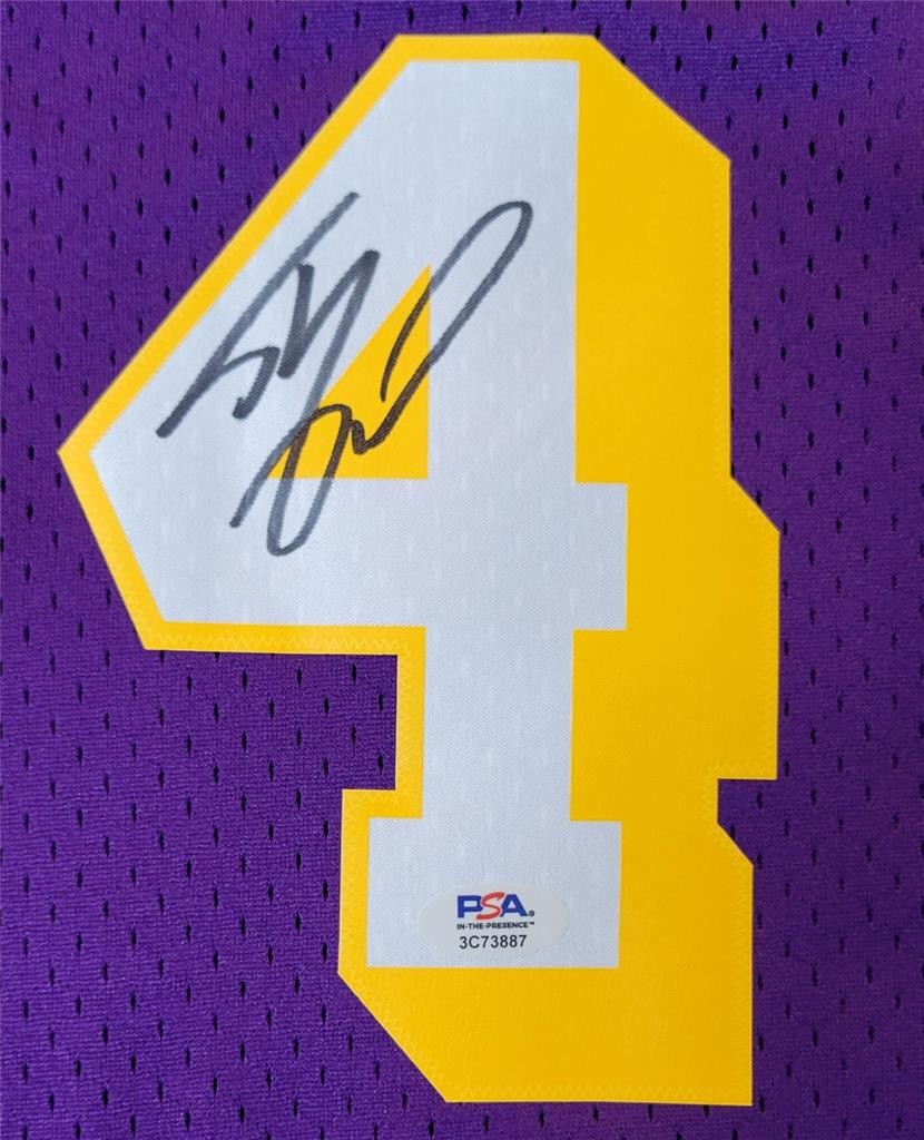 Shaquille O'Neal Shaq signed Mitchell & Ness 1996-97 Lakers Jersey autograph PSA