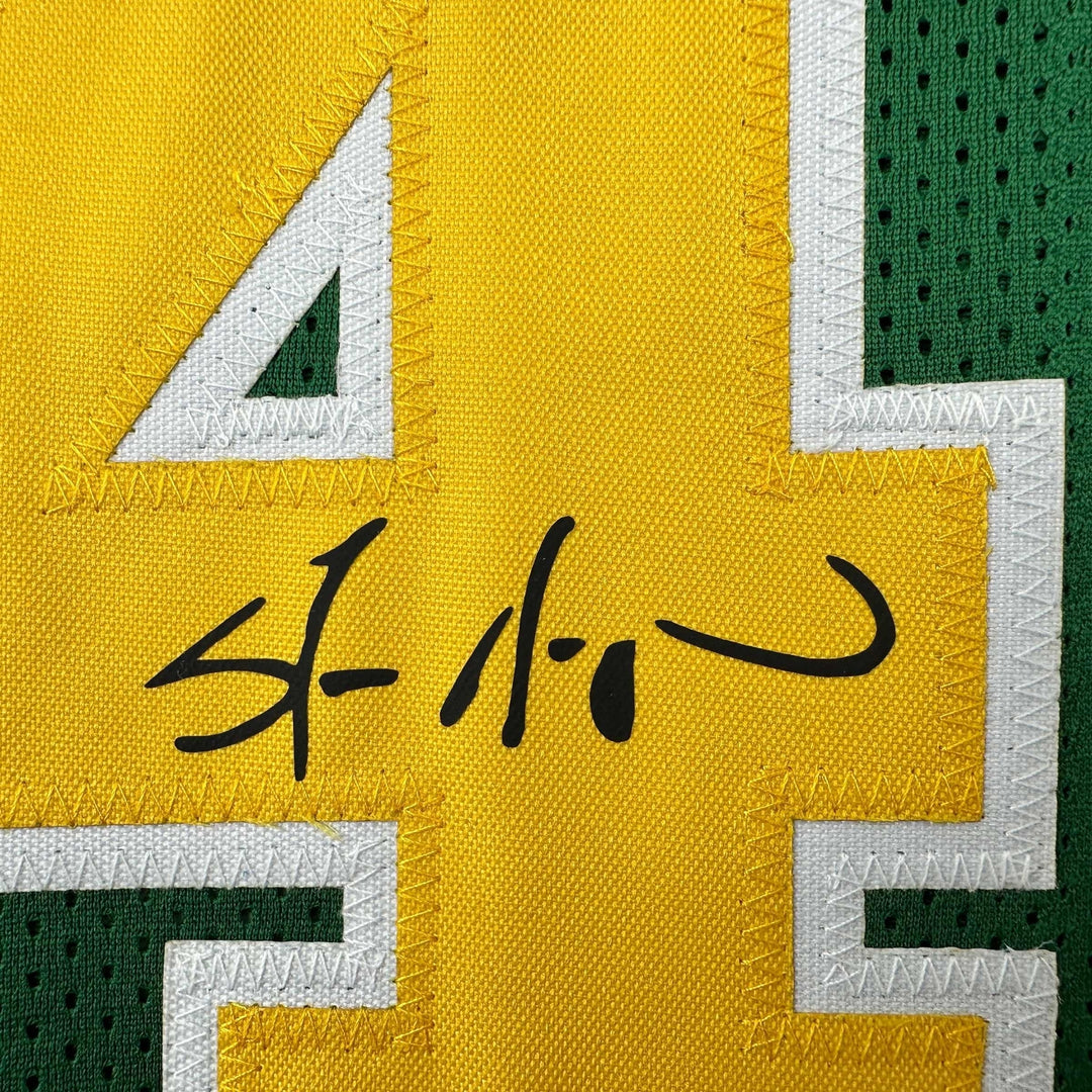 Facsimile Autographed Shawn Kemp Seattle Green Reprint Auto Jersey Size Men's XL