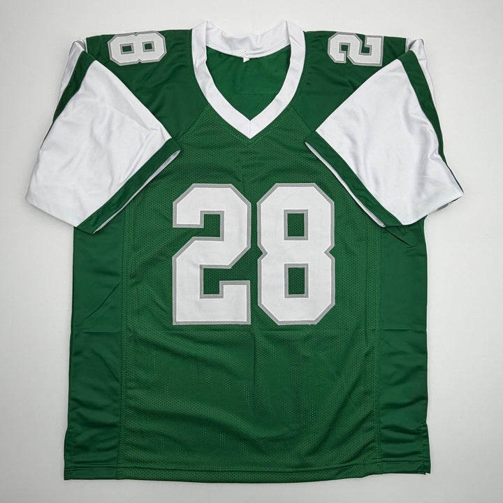 Autographed/Signed Bill Bradley Philadelphia Kelly Green Jersey Beckett BAS COA