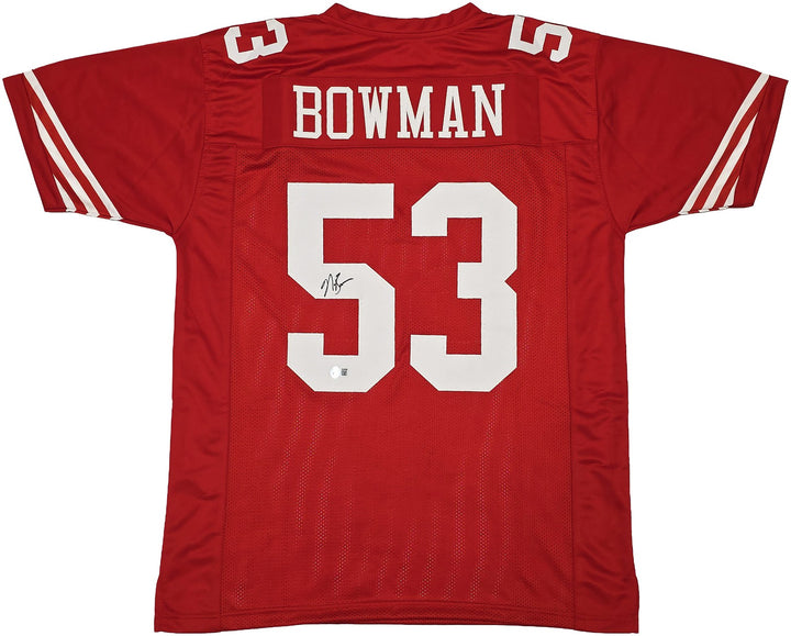 San Francisco 49ers NaVorro Bowman Signed Red Jersey Beckett Witness