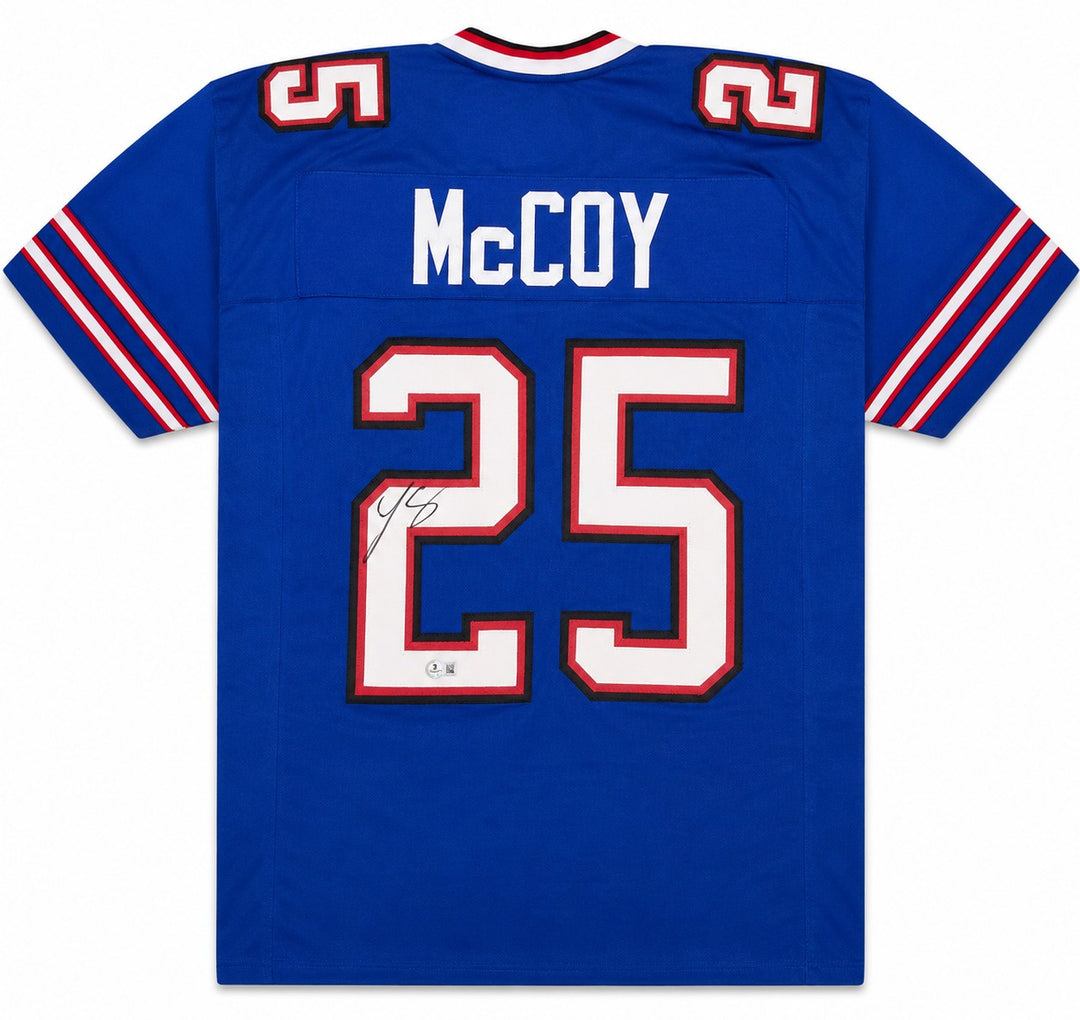 Buffalo Bills LeSean McCoy Signed Blue Jersey Beckett BAS Witness