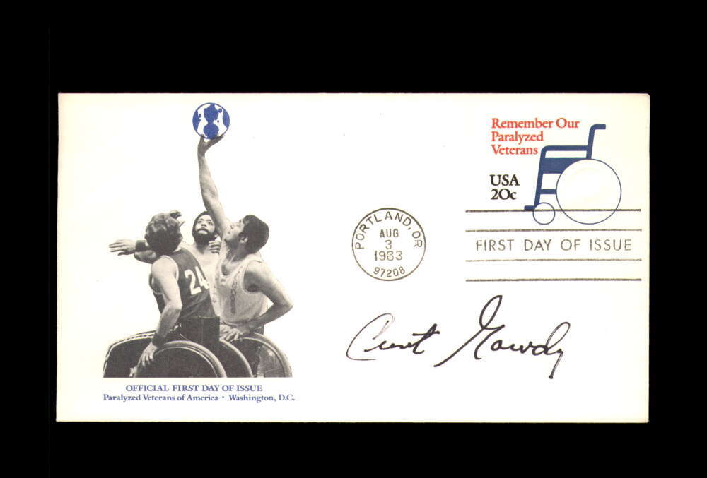 Curt Gowdy PSA DNA Signed FDC 1983 First Day Cover Cache Autograph