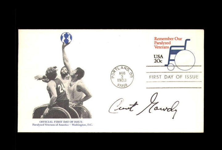Curt Gowdy PSA DNA Signed FDC 1983 First Day Cover Cache Autograph