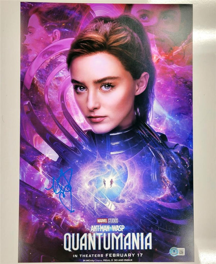 Kathryn Newton signed Quantumania 12x18 photo Cassie autograph (C) ~ Beckett BAS