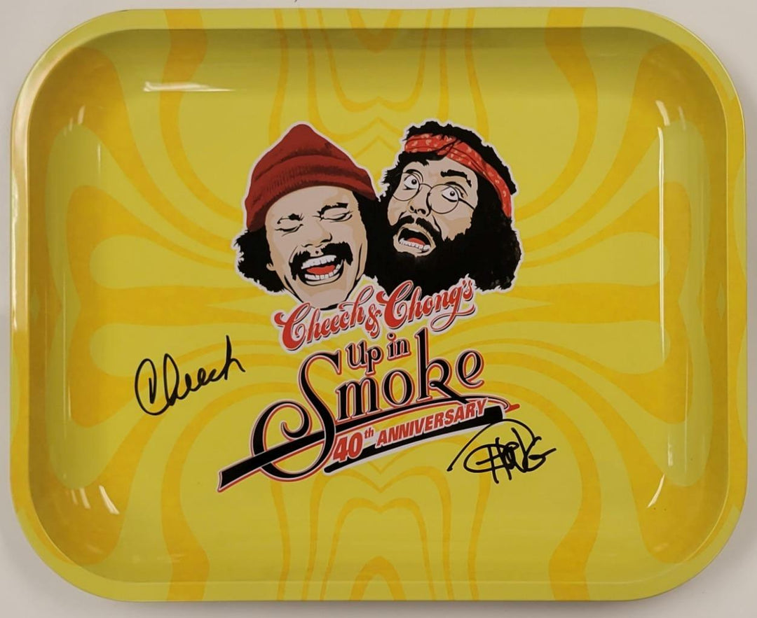 Cheech Marin and Tommy Chong signed 11x13 Rolling Tray autograph A ~ BAS Witness