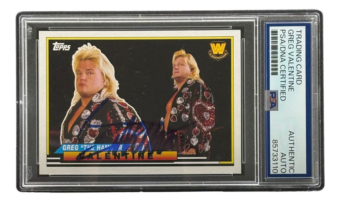 Greg Valentine Signed 2018 Topps #BL-17 WWE Trading Card PSA/DNA