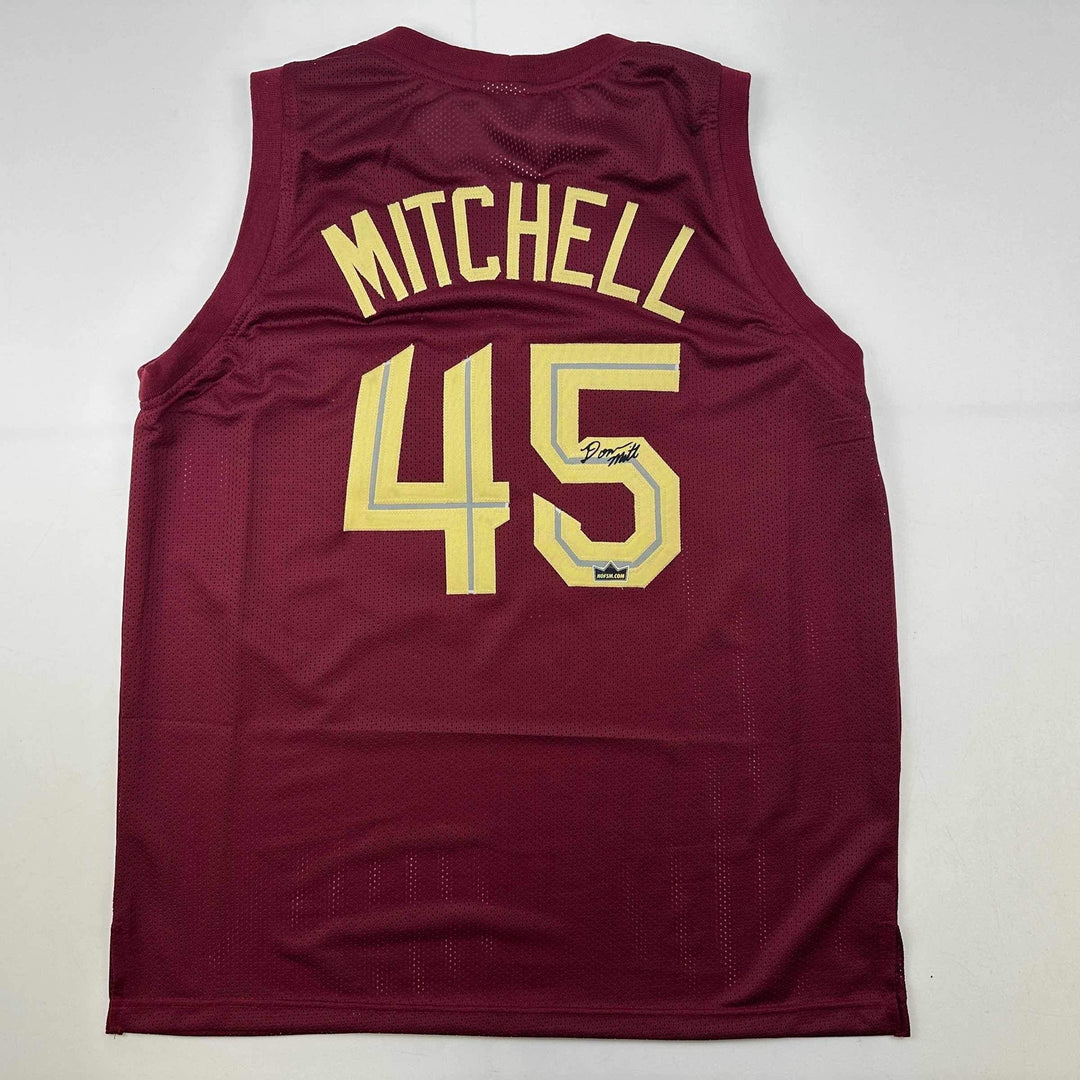 Facsimile Autographed Donovan Mitchell Cleveland Red Reprint Auto Jersey Mens XL