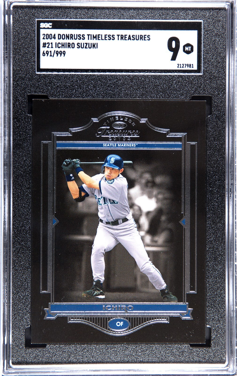 Ichiro Suzuki 2004 Donruss Timeless Treasures Card #21- /999- SGC Graded 9 Mint