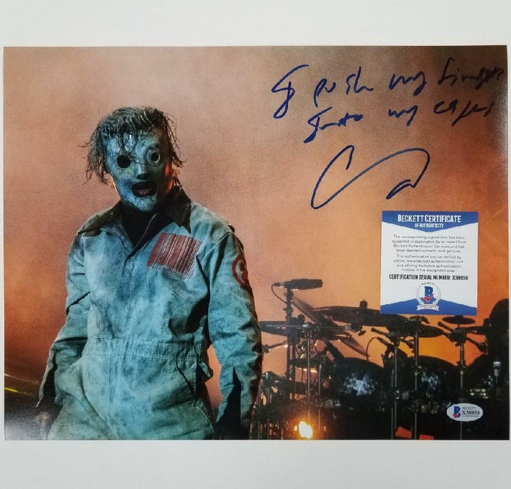 Corey Taylor signed Slipknot 11x14 Photo #2 Inscription 5 Autograph ~ BAS COA
