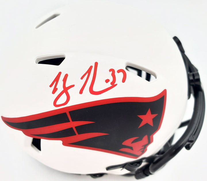Rodney Harrison Signed Patriots Lunar Eclipse White Speed Mini Helmet Beckett