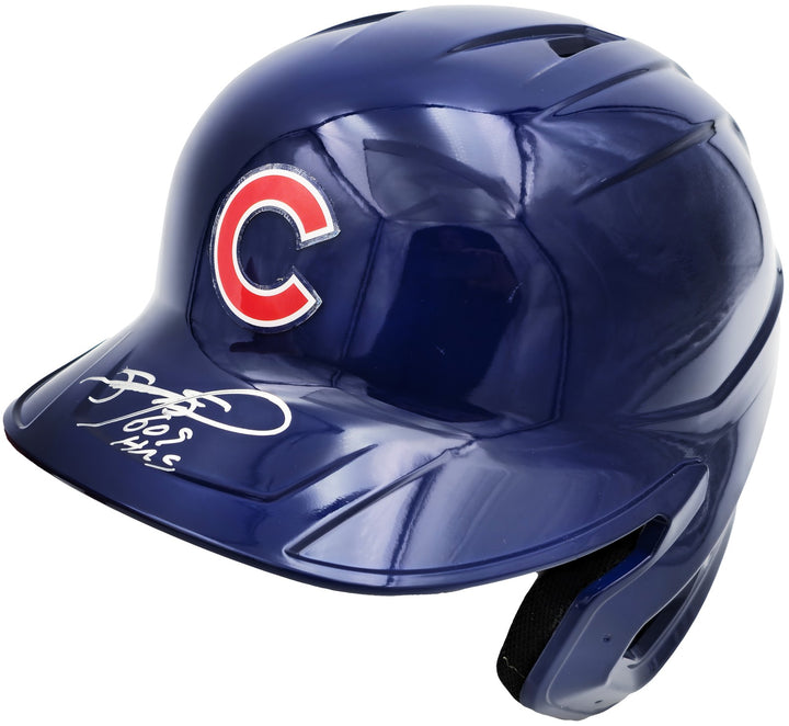 Sammy Sosa Auto Cubs Blue Full Size Mach Pro Replica Helmet "609 HR" Beckett Wit