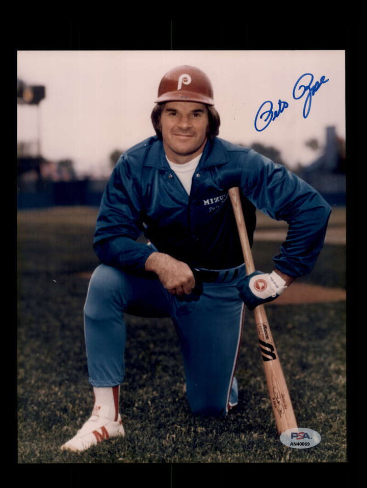 Pete Rose PSA DNA Signed  8x10 Photo Autographed Phillies