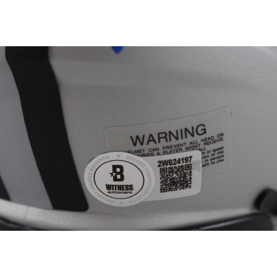 Tony Dorsett Autographed/Signed Dallas Cowboys Rave Mini Helmet Beckett 49602
