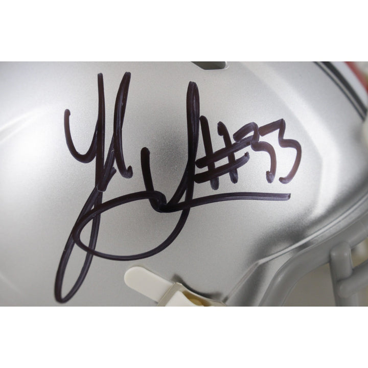 Jack Sawyer Autographed Ohio State Buckeyes Speed Mini Helmet Beckett 49624