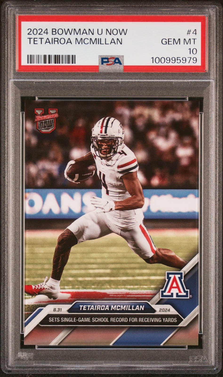 Graded 2024 Topps Bowman U Now Tetairoa McMillan #4 Rookie Card PSA 10