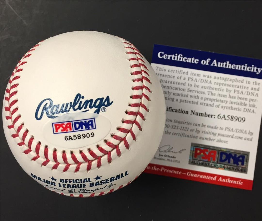 IDINA MENZEL Autograph Signed MLB Baseball ~ PSA Witness COA ~Elsa Frozen WICKED