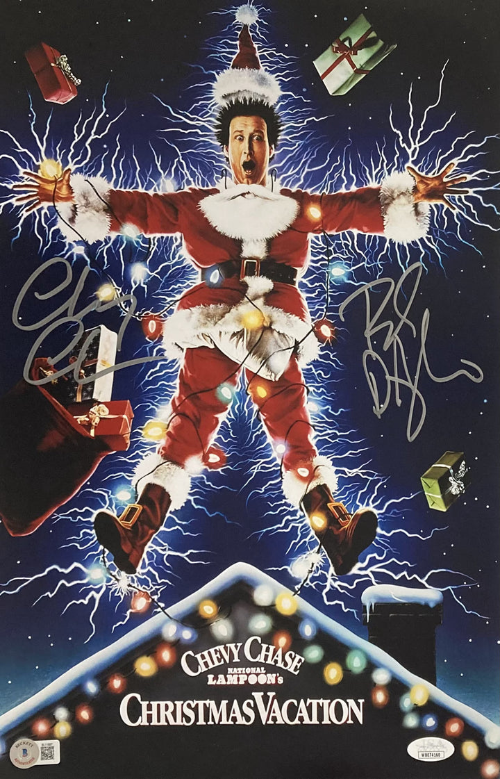Chevy Chase Beverly D'Angelo Signed 11x17 Christmas Vacation Photo BAS+JSA